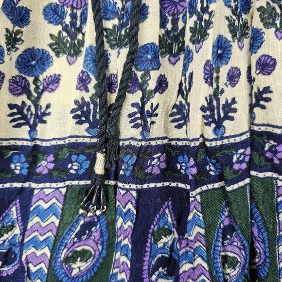Vintage Sag Harbor Skirt Womens Petite Large Boho Floral Paisley Maxi Cottage - Picture 6 of 8
